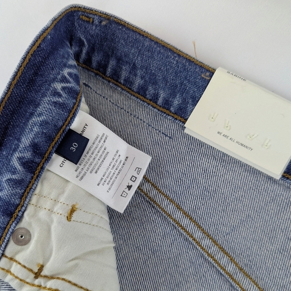 Citizens of Humanity Sabine High Rise Straight Distressed Arthouse Blue 30 NWT - Picture 15 of 16